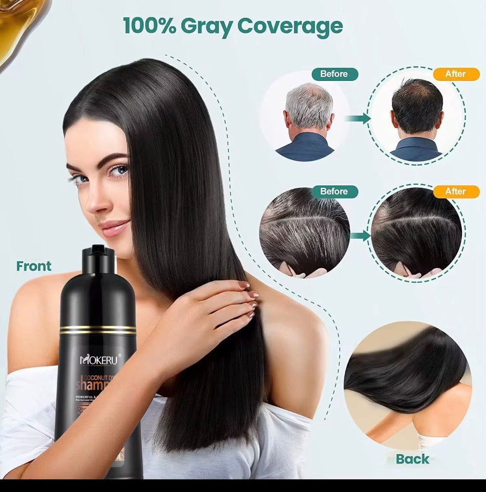 Shampooing, colorant noir 🥥🌴