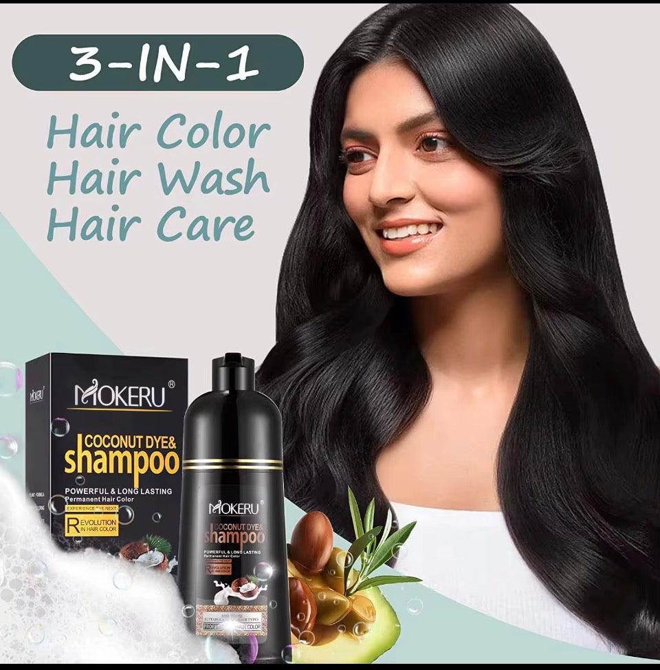 Shampooing, colorant noir 🥥🌴