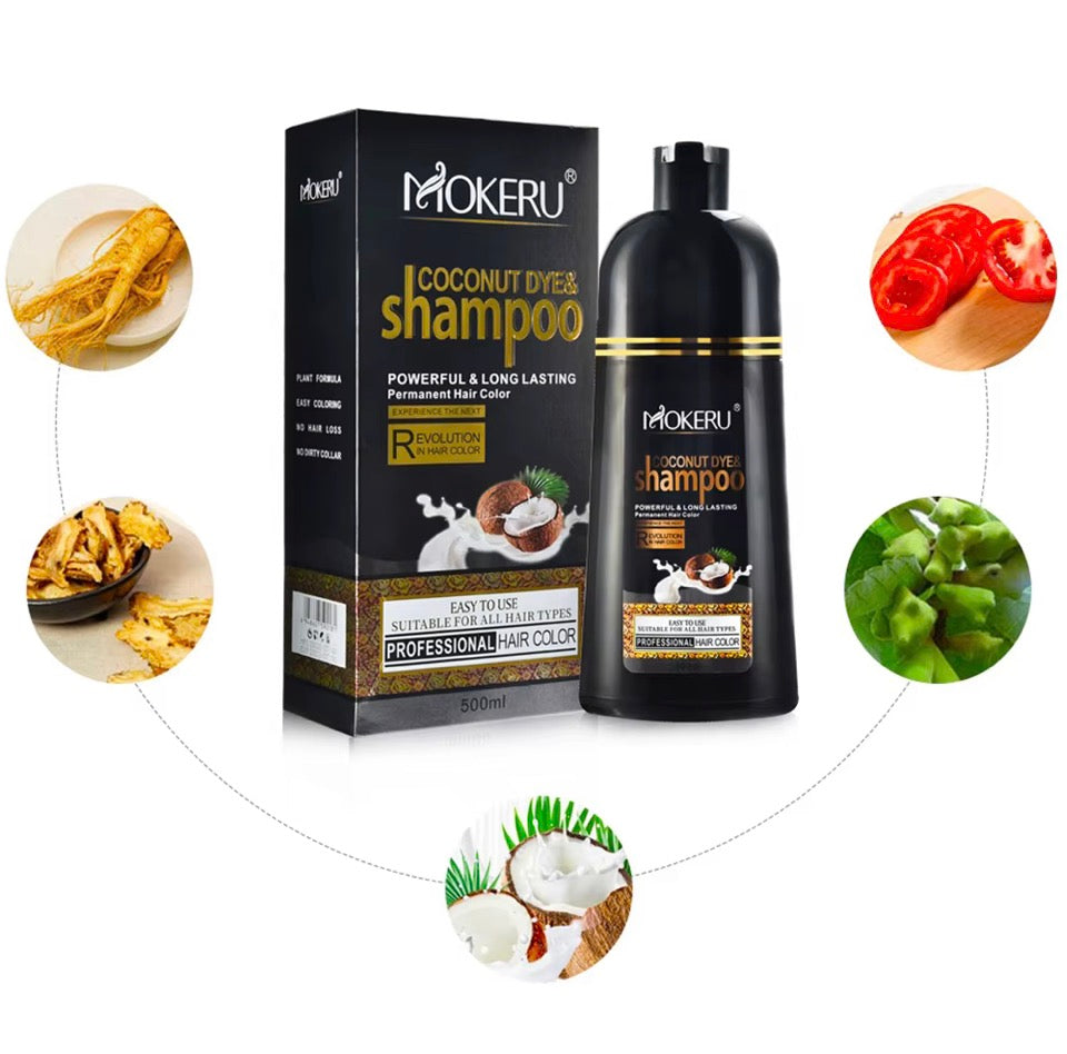Shampooing, colorant noir 🥥🌴