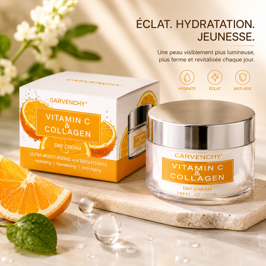 Crème Vitamine C & Collagène – Éclat & Hydratation Quotidienne